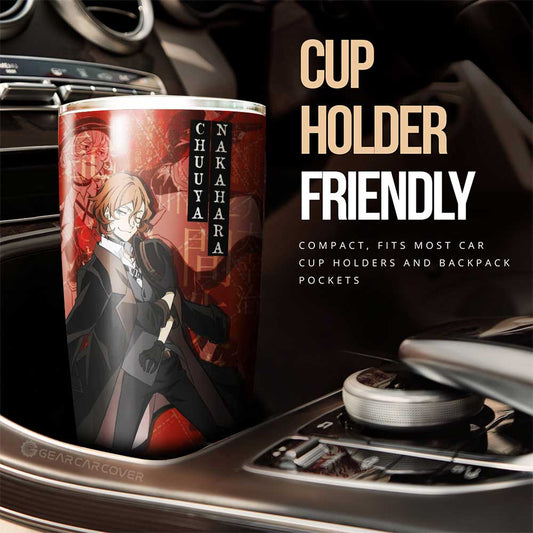 Chuuya Nakahara Tumbler Cup Custom Bungou Stray Dogs Anime Car Interior Accessories - Gearcarcover - 2