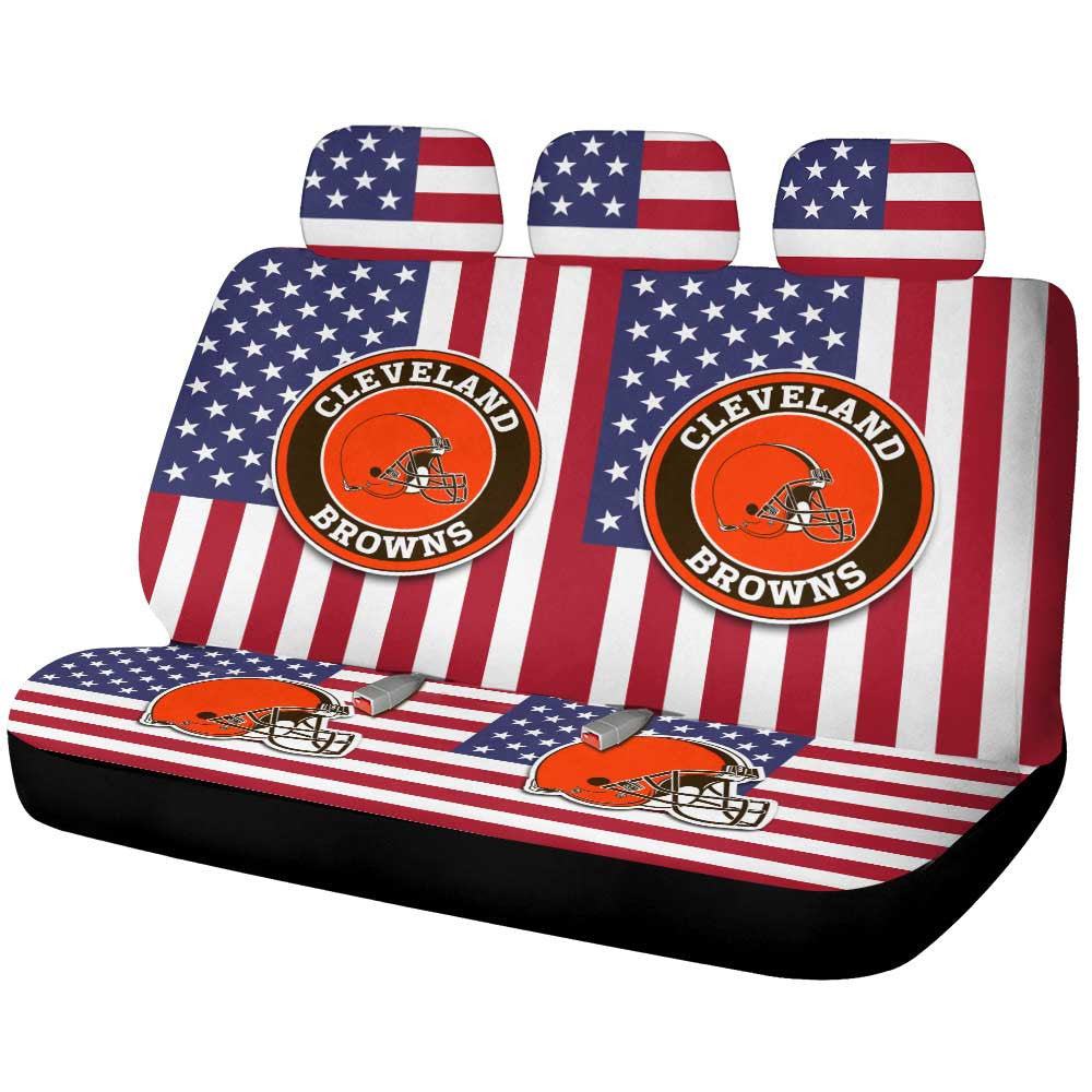 Cleveland Browns Car Back Seat Cover Custom Car Accessories - Gearcarcover - 1