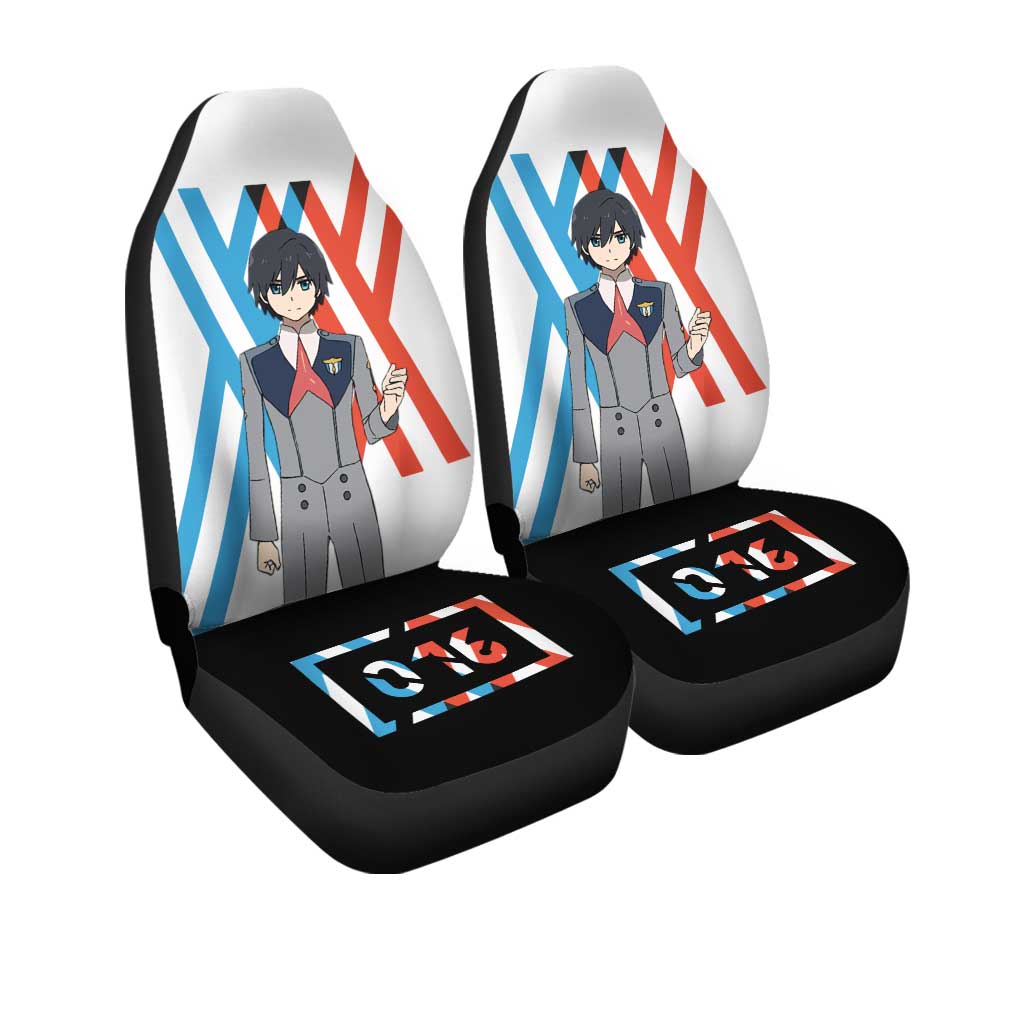 Code 016 Hiro Car Seat Covers Custom Darling In The Franxx Anime Car Accessories - Gearcarcover - 3
