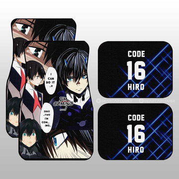 Code:016 Hiro Car Floor Mats Custom DARLING In The FRANXX Anime For Anime Fans - Gearcarcover - 1