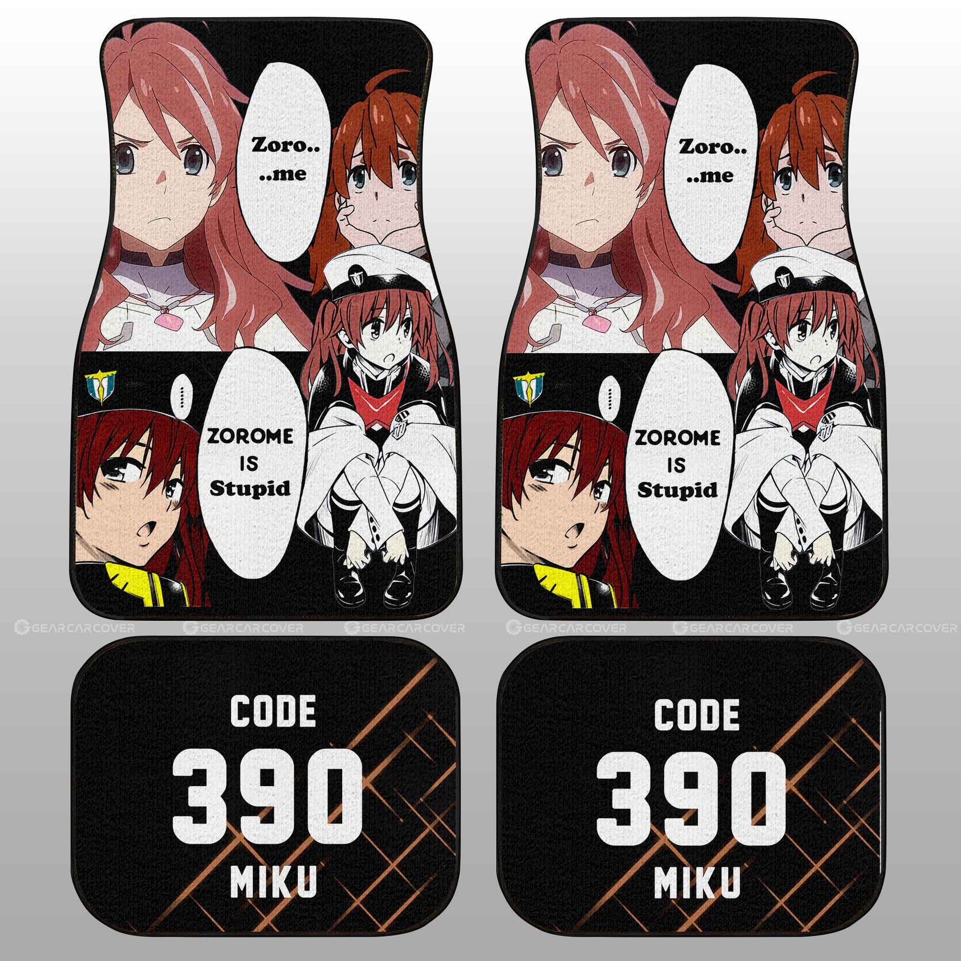 Code:390 Miku Car Floor Mats Custom DARLING In The FRANXX Anime Car Accessories - Gearcarcover - 2