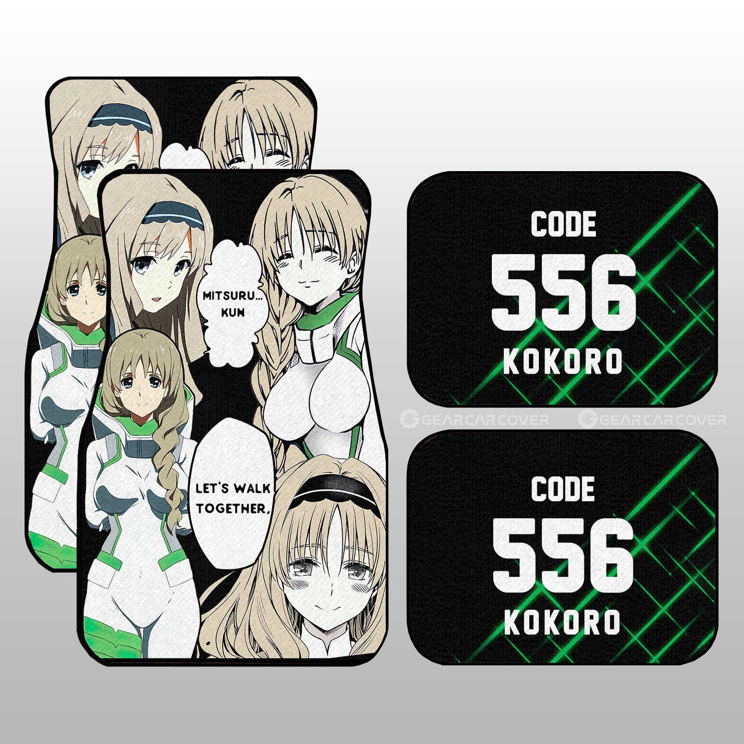Code:556 Kokoro Car Floor Mats Custom DARLING In The FRANXX Anime Car Accessories - Gearcarcover - 1