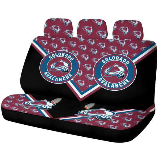 Colorado Avalanche Car Back Seat Cover Custom Car Accessories For Fans - Gearcarcover - 1