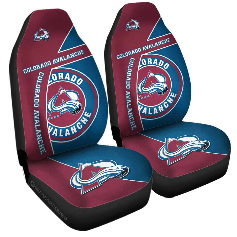 Colorado Avalanche Car Seat Covers Custom Car Accessories For Fans - Gearcarcover - 3