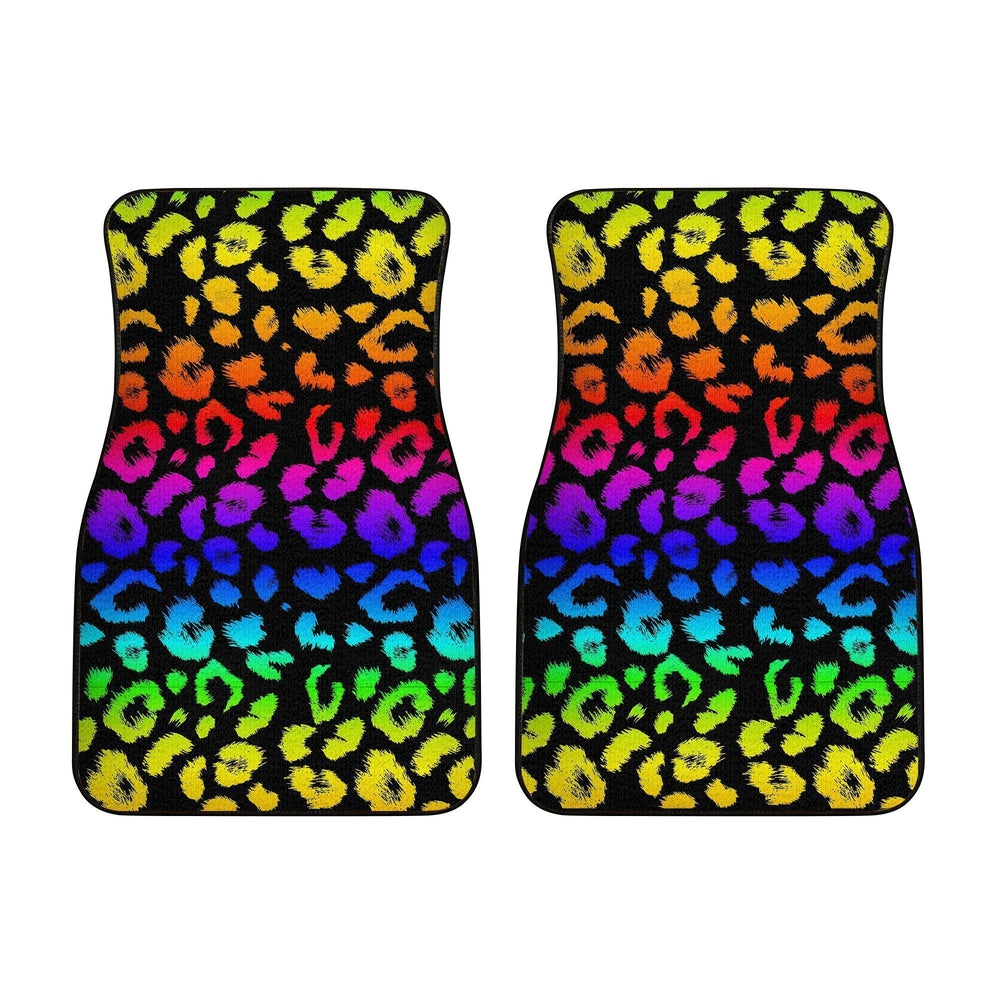 Colorful Cheetah Print Car Floor Mats Custom Skin Animal Car Accessories - Gearcarcover - 2