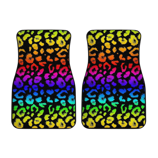 Colorful Cheetah Print Car Floor Mats Custom Skin Animal Car Accessories - Gearcarcover - 2