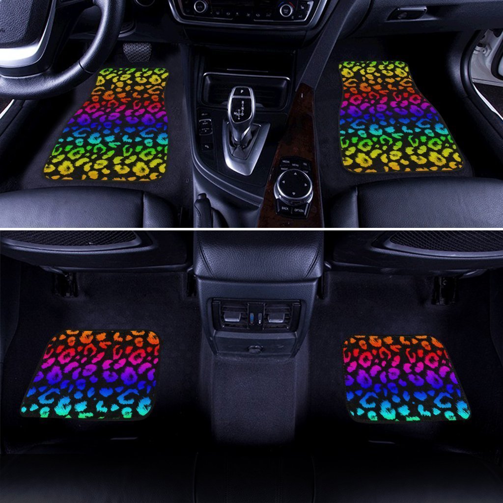Colorful Cheetah Print Car Floor Mats Custom Skin Animal Car Accessories - Gearcarcover - 3