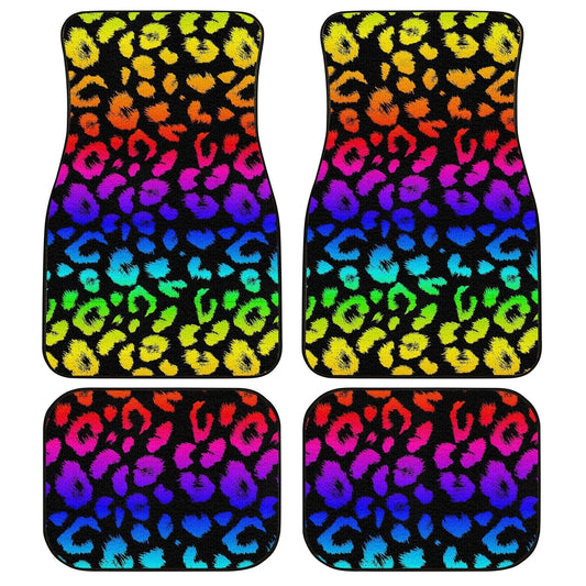 Colorful Cheetah Print Car Floor Mats Custom Skin Animal Car Accessories - Gearcarcover - 1