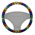 Colorful Leopard Skin Steering Wheel Cover Custom Animal Skin Printed Car Interior Accessories - Gearcarcover - 1