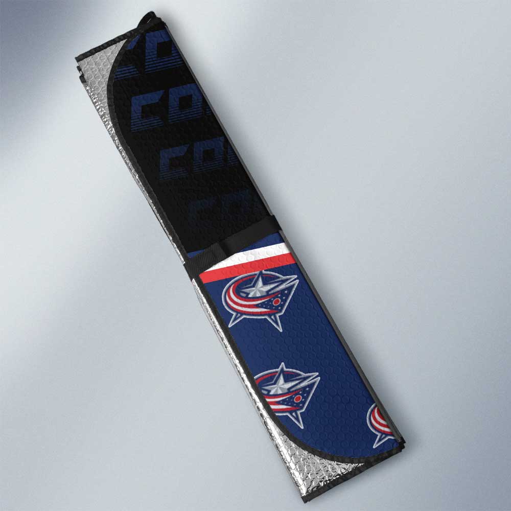 Columbus Blue Jackets Car Sunshade Custom Car Decorations For Fans - Gearcarcover - 3