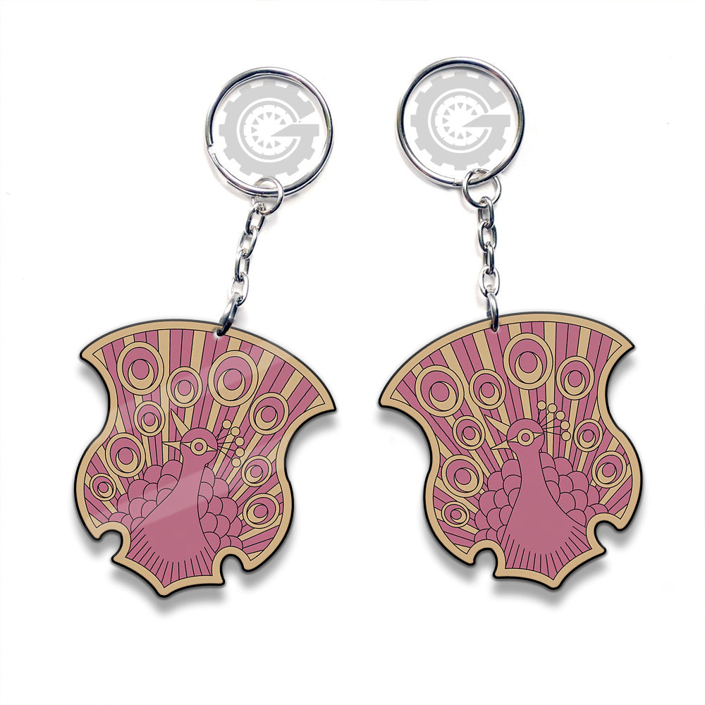 Coral Peacock Keychain Custom Black Clover Anime Car Accessories - Gearcarcover - 3