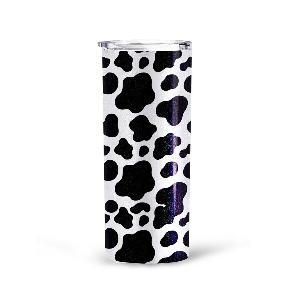 Cow Skin Pattern Custom Tall Glitter Tumbler - Gearcarcover - 3