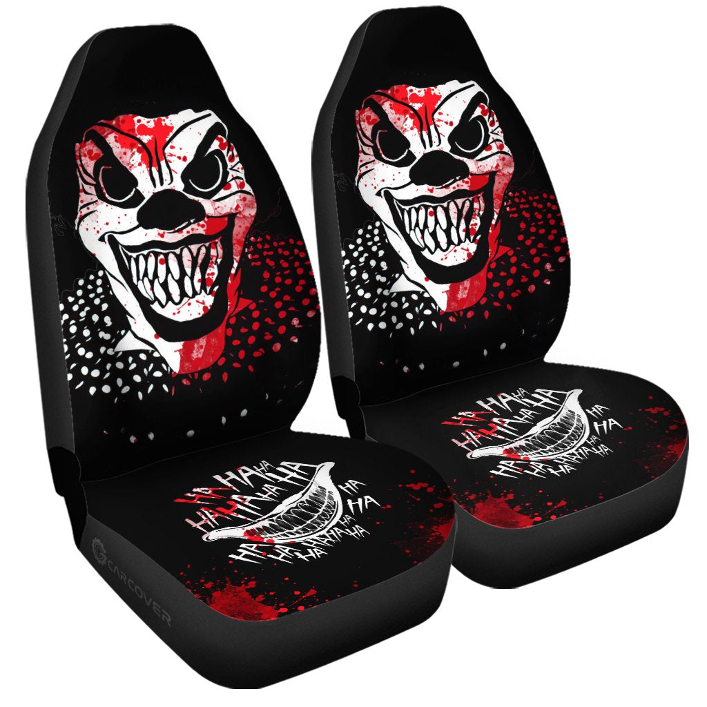 Creepy Evil Clown Face Car Seat Covers Custom Car Accessories Halloween - Gearcarcover - 4