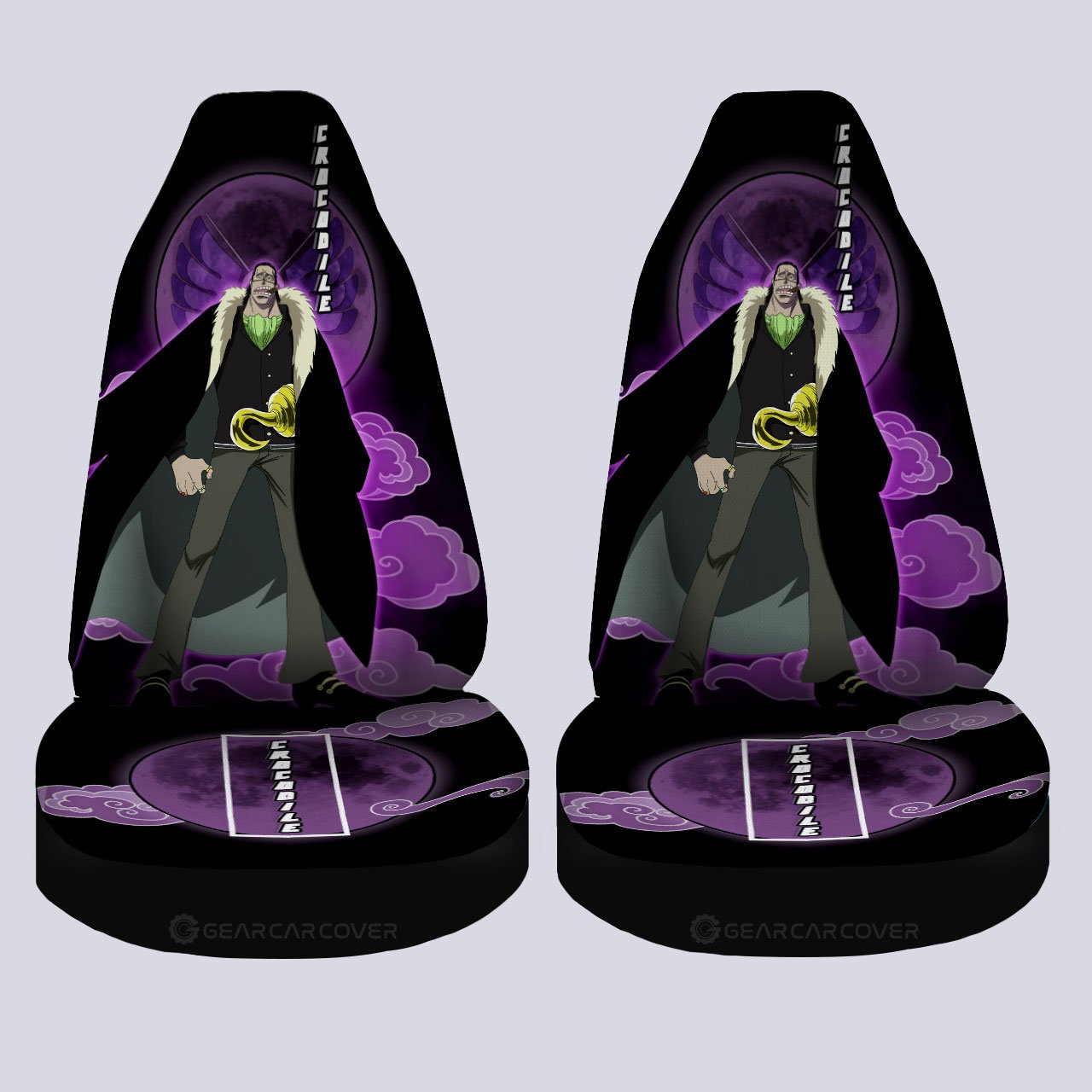 Crocodile Car Seat Covers Custom One Piece Anime Car Accessories For Anime Fans - Gearcarcover - 4