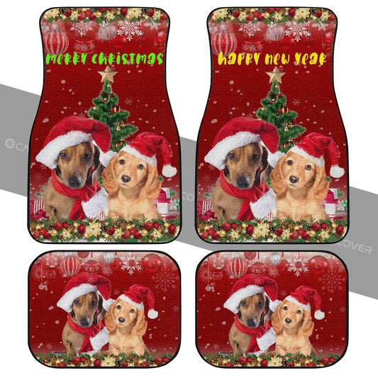 Cute Dachshunds Car Floor Mats Custom Car Interior Accessories Christmas - Gearcarcover - 2