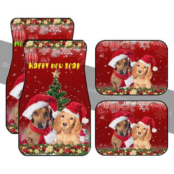 Cute Dachshunds Car Floor Mats Custom Car Interior Accessories Christmas - Gearcarcover - 1