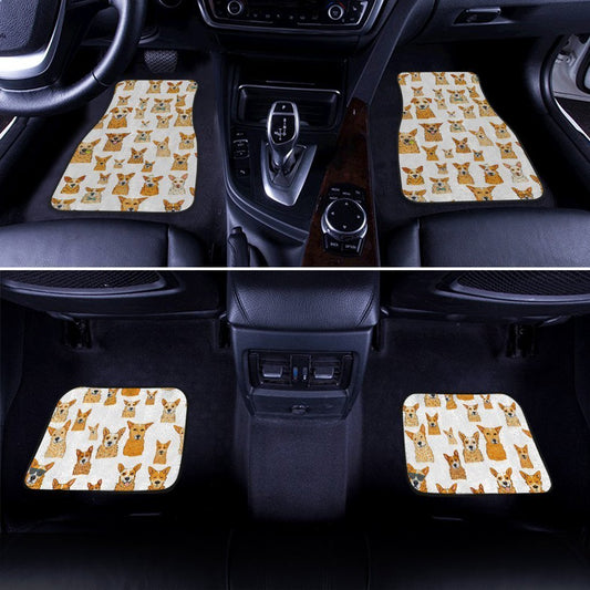 Cute Dog Face Car Floor Mats Custom Pattern Dog Car Accessories - Gearcarcover - 2