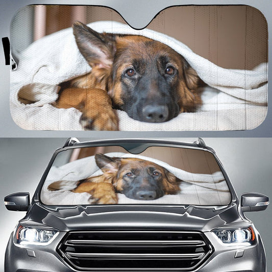 Cute German Shepherd Car Sunshade Custom Car Accessories - Gearcarcover - 1