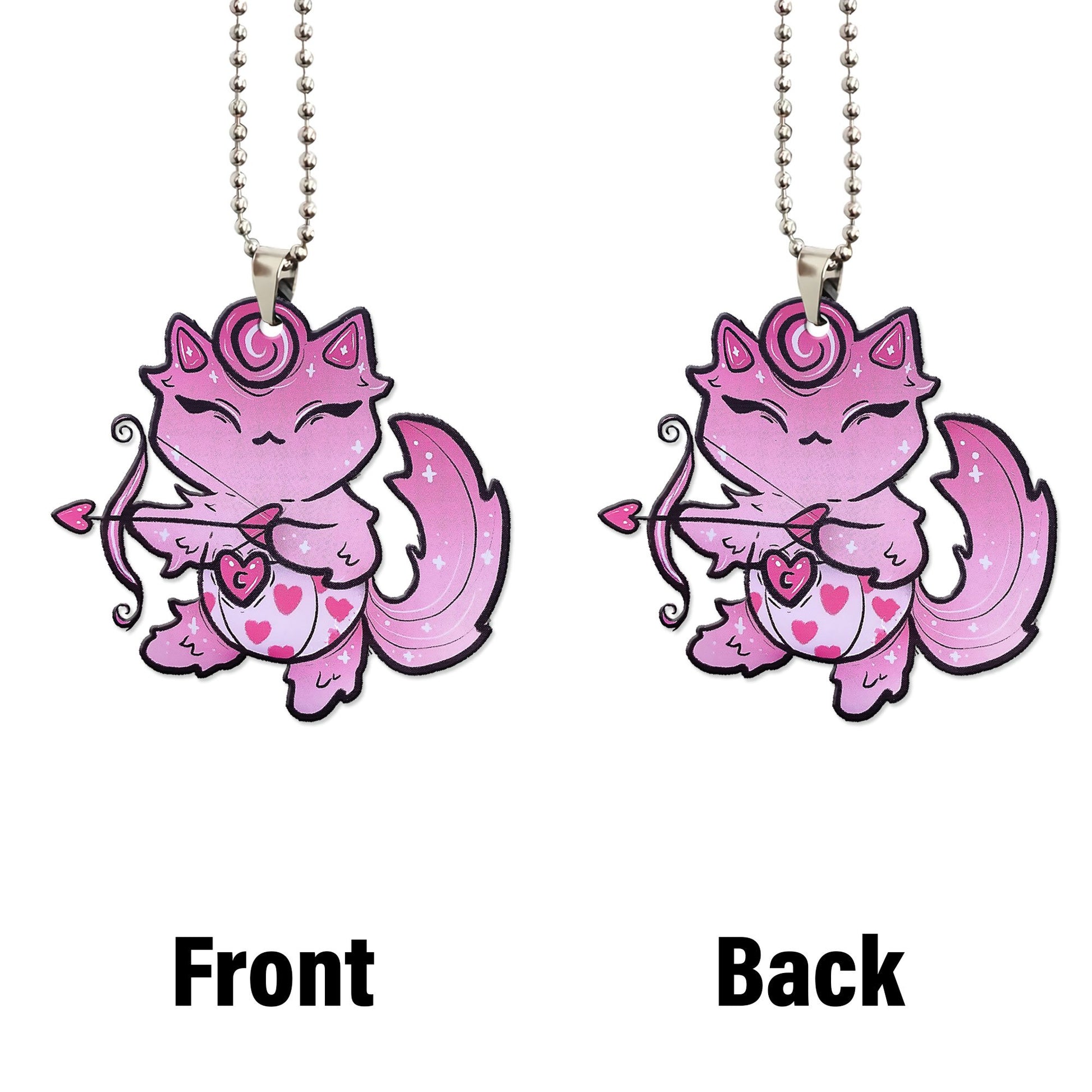 Cute Pink Cheshire Cat Ornament Custom Car Interior Accessories - Gearcarcover - 4