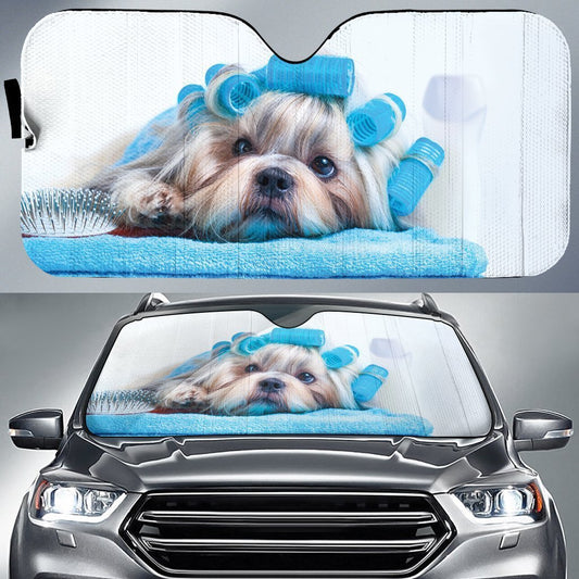 Cute Shih Tzu Car Sunshade Custom Car Accessories - Gearcarcover - 1