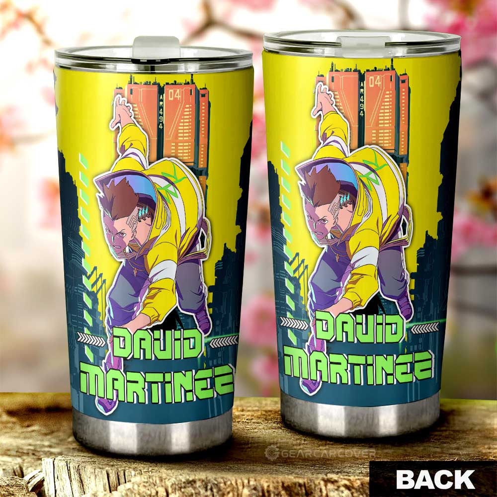 Cyberpunk Edgerunners David Martinez Stainless Steel Tumbler Cup Custom - Gearcarcover - 3