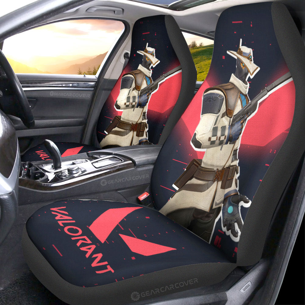 Cypher Car Seat Covers Custom Valorant Agent - Gearcarcover - 3