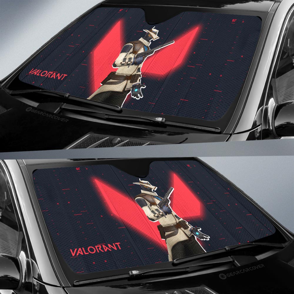 Cypher Car Sunshade Custom Valorant Agent - Gearcarcover - 2