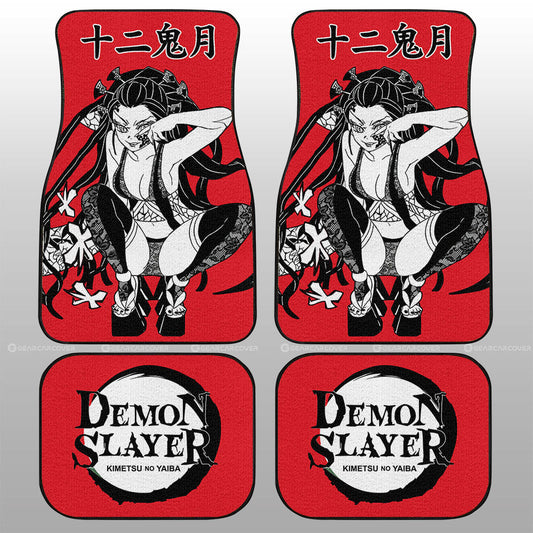 Daki Car Floor Mats Custom Demon Slayer Anime Car Accessories Manga Style For Fans - Gearcarcover - 2
