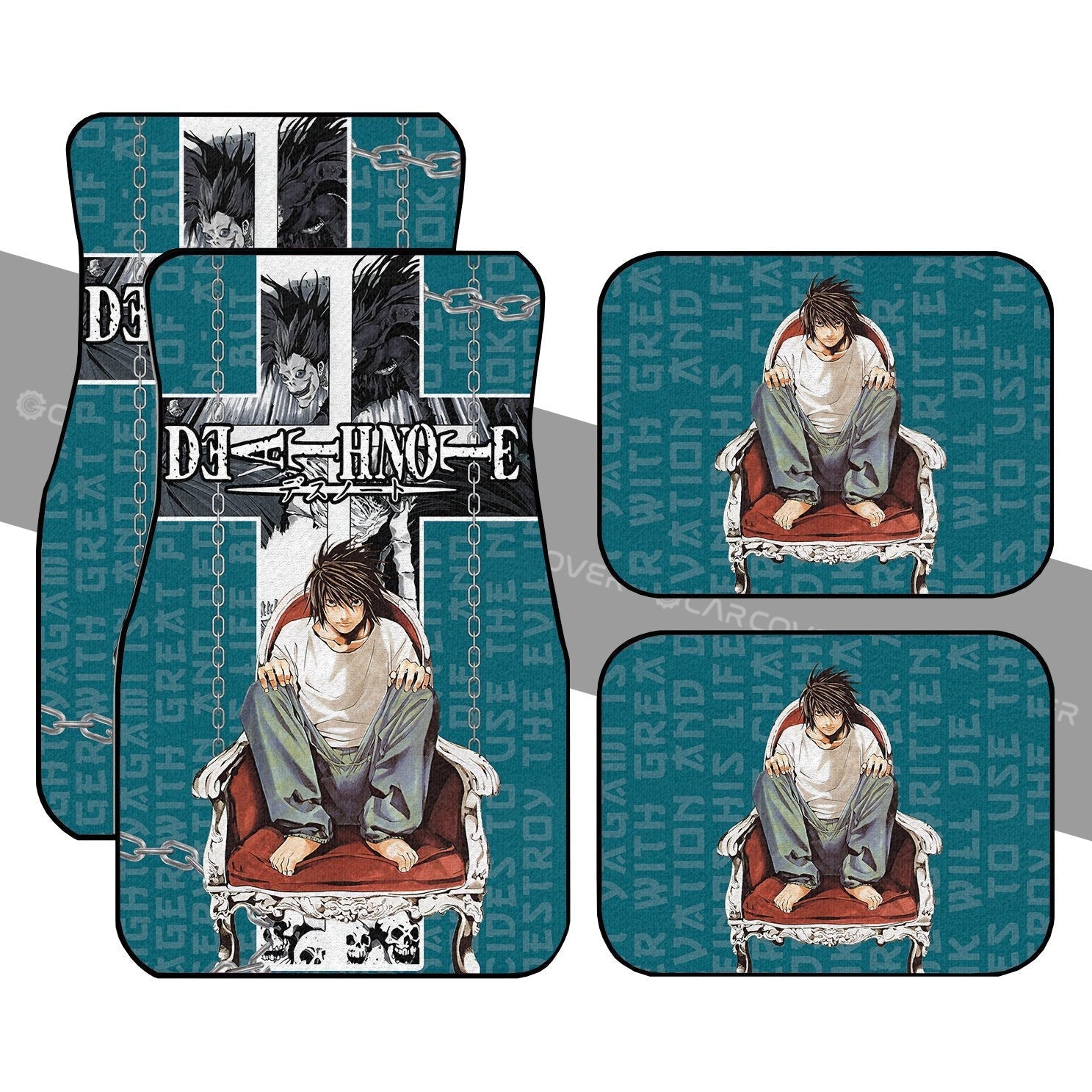Death Note Lawliet (L) Car Floor Mats Custom Anime Car Accessories - Gearcarcover - 1