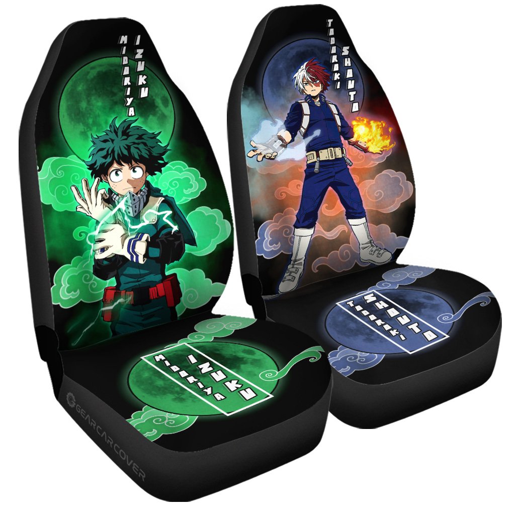 Deku And Shouto Car Seat Covers Custom My Hero Academia Anime Car Accessories - Gearcarcover - 3
