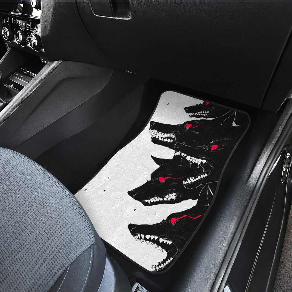 Demon Black Wolf Car Floor Mats Custom Wolf Car Accessories - Gearcarcover - 4