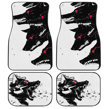 Demon Black Wolf Car Floor Mats Custom Wolf Car Accessories - Gearcarcover - 1