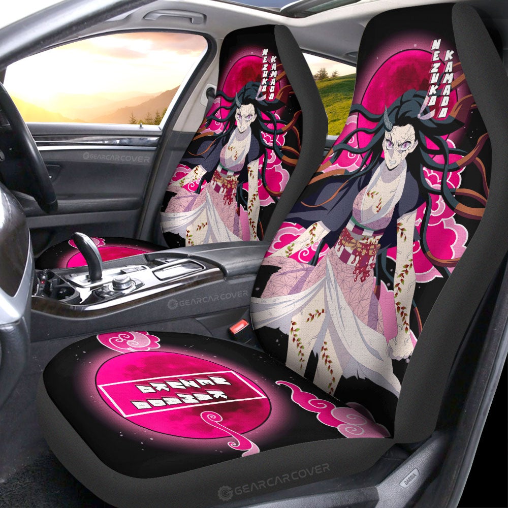 Demon Nezuko Car Seat Covers Custom Demon Slayer Anime - Gearcarcover - 2