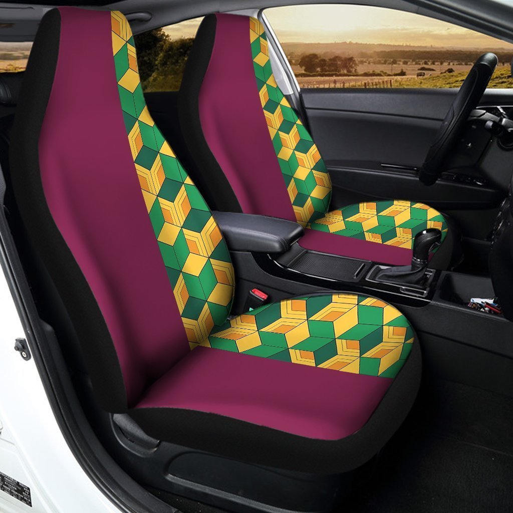 Demon Slayer Giyuu Uniform Car Seat Covers Custom Anime Car Accessories - Gearcarcover - 2