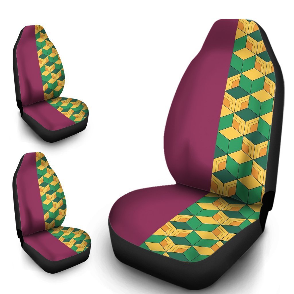 Demon Slayer Giyuu Uniform Car Seat Covers Custom Anime Car Accessories - Gearcarcover - 4