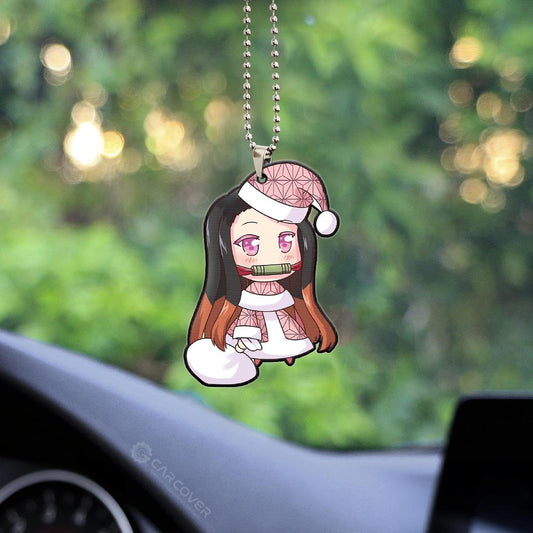 Demon Slayer Nezuko Ornament Custom Santa Claus Christmas Anime Car Accessories - Gearcarcover - 2