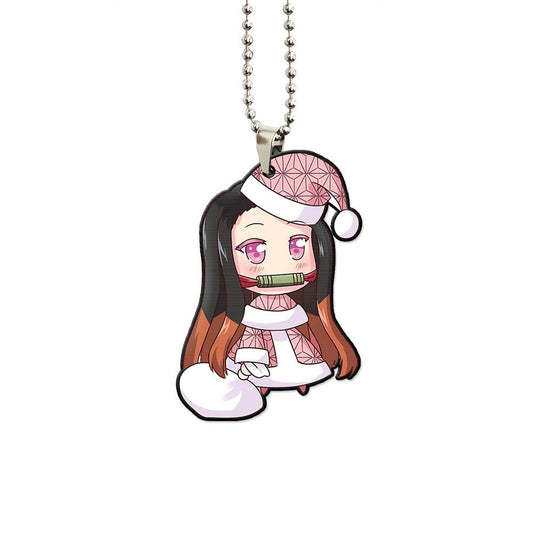 Demon Slayer Nezuko Ornament Custom Santa Claus Christmas Anime Car Accessories - Gearcarcover - 1