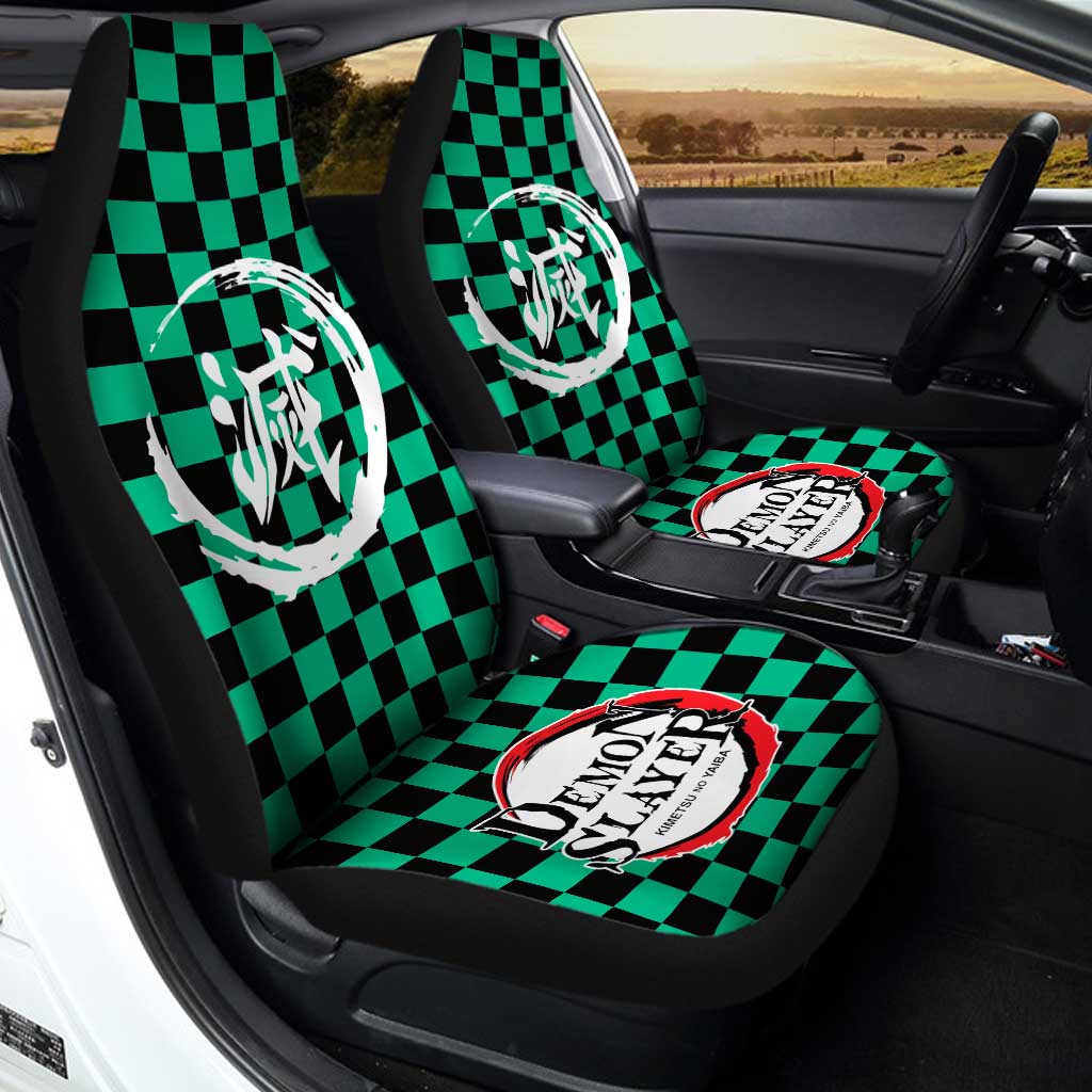 Demon Slayer Tanjiro Car Seat Covers Custom Uniform Anime Car Accessories - Gearcarcover - 2
