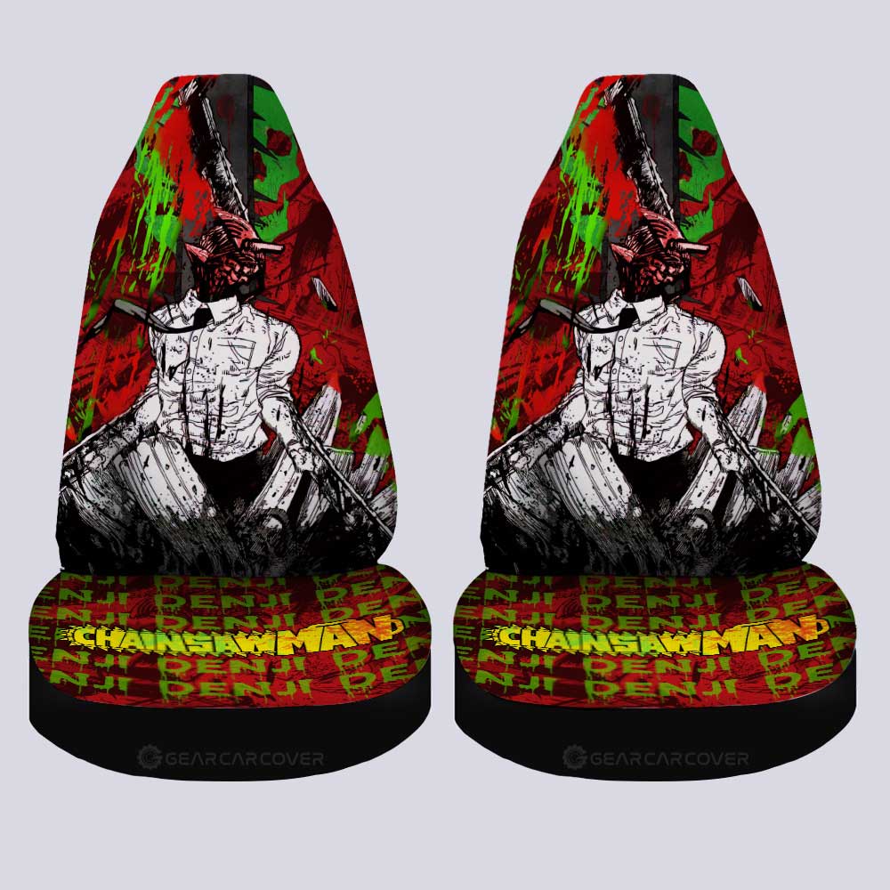 Denji Car Seat Covers Custom Chainsaw Man Anime Car Accessories - Gearcarcover - 2