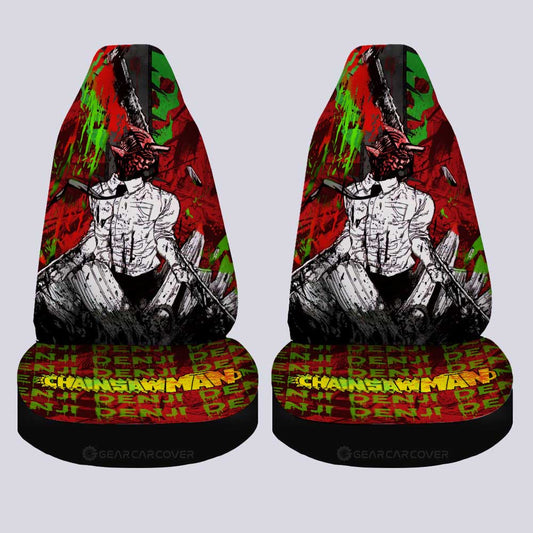 Denji Car Seat Covers Custom Chainsaw Man Anime Car Accessories - Gearcarcover - 2