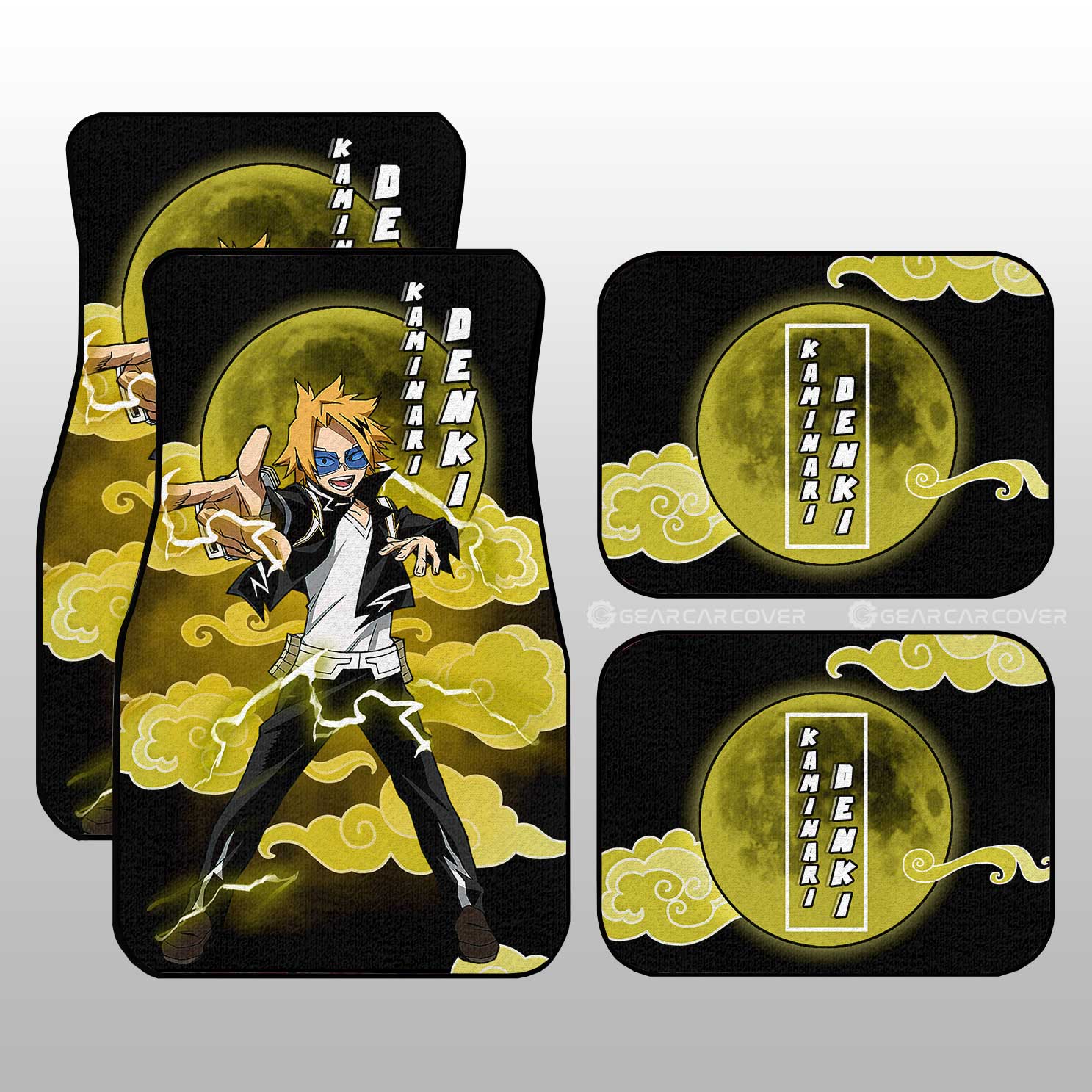Denki Kaminari Car Floor Mats Custom Anime My Hero Academia Car Interior Accessories - Gearcarcover - 1
