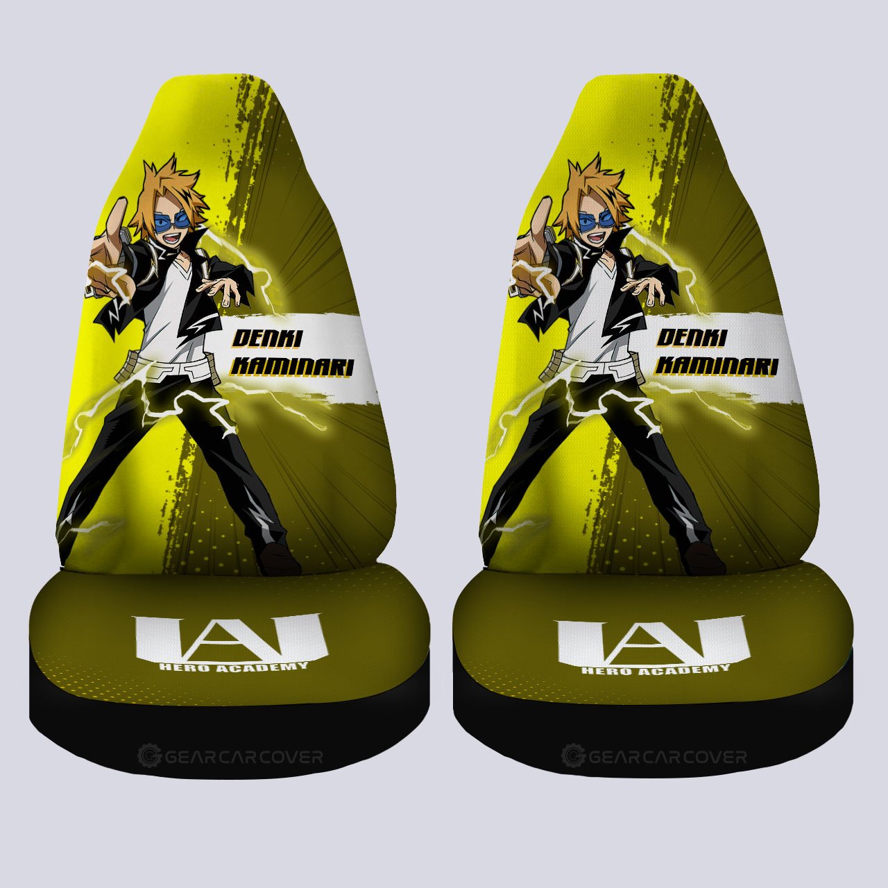 Denki Kaminari Car Seat Covers Custom For My Hero Academia Anime Fans - Gearcarcover - 4