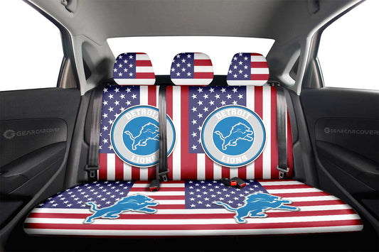 Detroit Lions Car Back Seat Cover Custom Car Accessories - Gearcarcover - 2