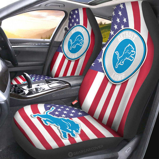 Detroit Lions Car Seat Covers Custom Car Decor Accessories - Gearcarcover - 2