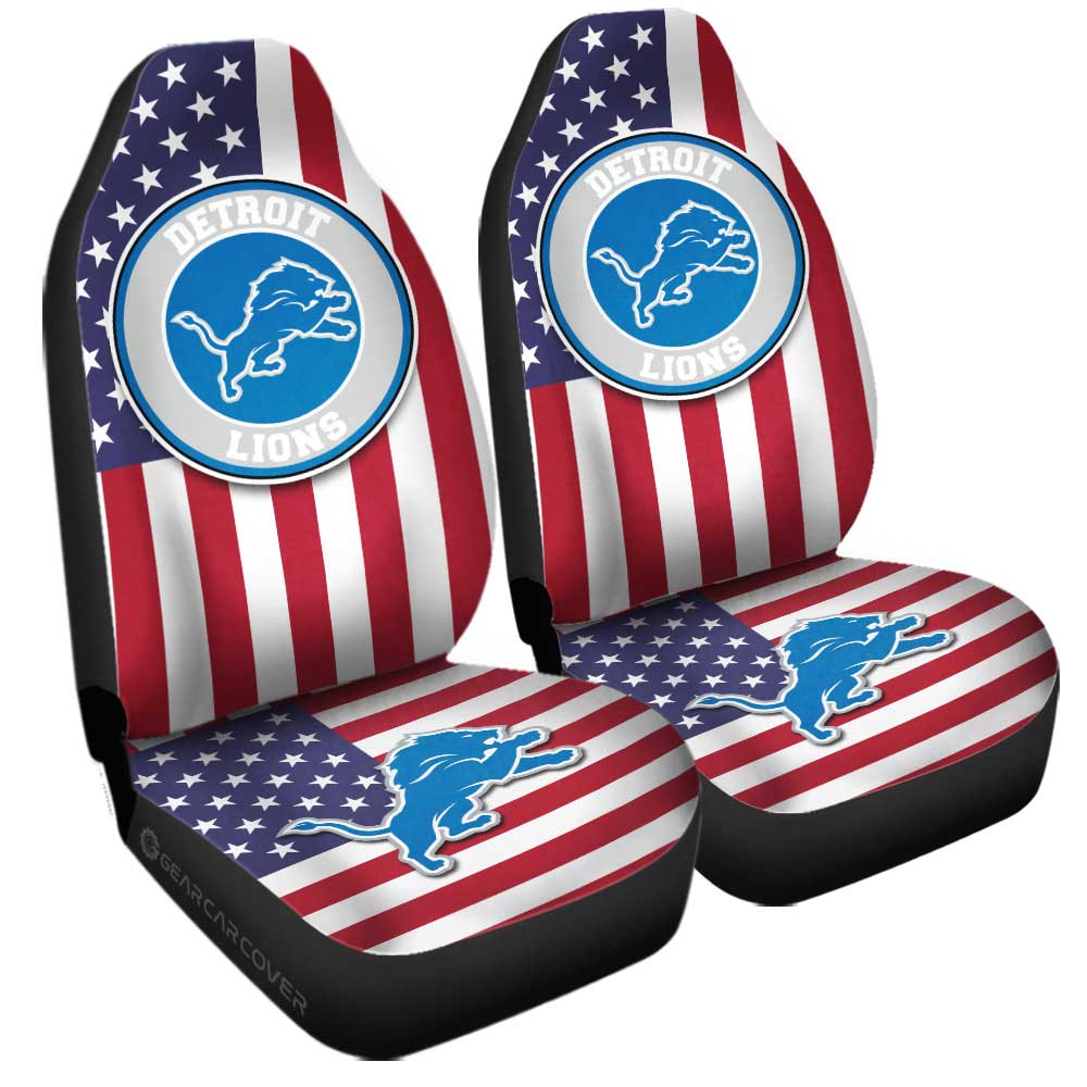 Detroit Lions Car Seat Covers Custom Car Decor Accessories - Gearcarcover - 3