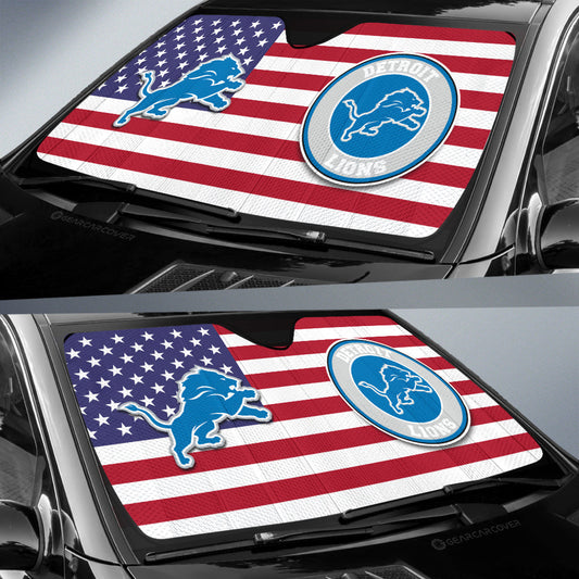 Detroit Lions Car Sunshade Custom Car Decor Accessories - Gearcarcover - 2