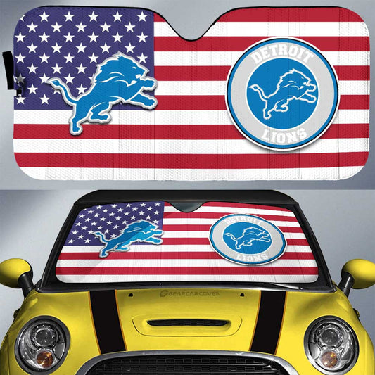 Detroit Lions Car Sunshade Custom Car Decor Accessories - Gearcarcover - 1
