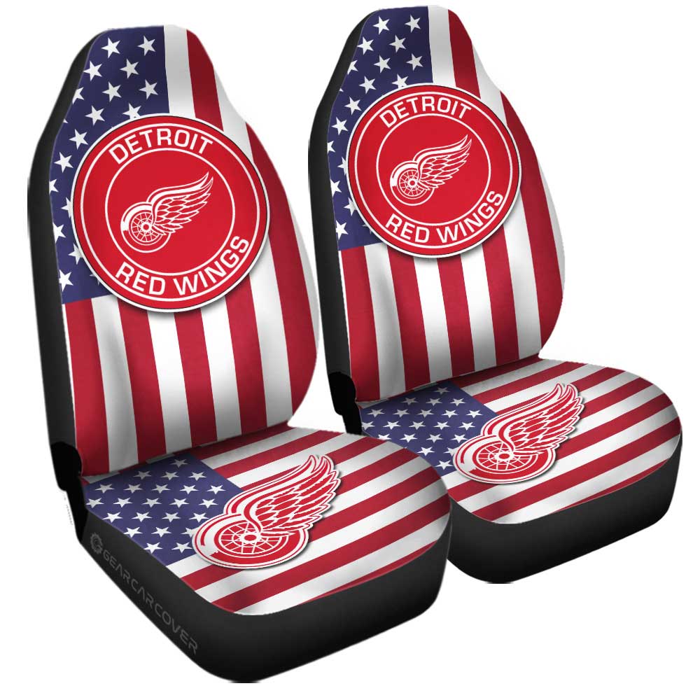 Detroit Red Wings Car Seat Covers Custom Car Decor Accessories - Gearcarcover - 3