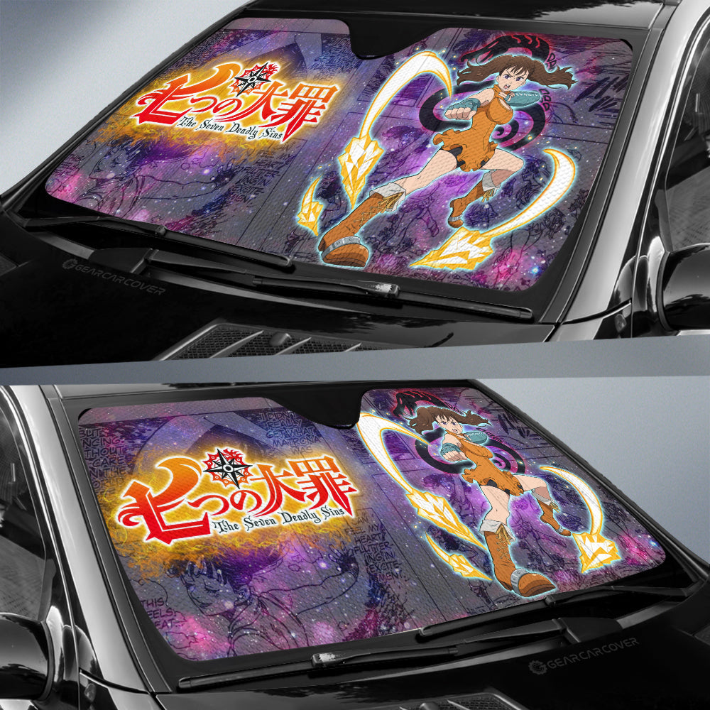 Diane Car Sunshade Custom Seven Deadly Sins Anime Manga Galaxy Style - Gearcarcover - 2