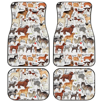 Dog Breeds Car Floor Mats Custom Dog Car Accessories - Gearcarcover - 1